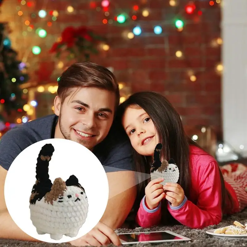 Набор для вязания крючком с изображением кота детский набор котенка вязаный