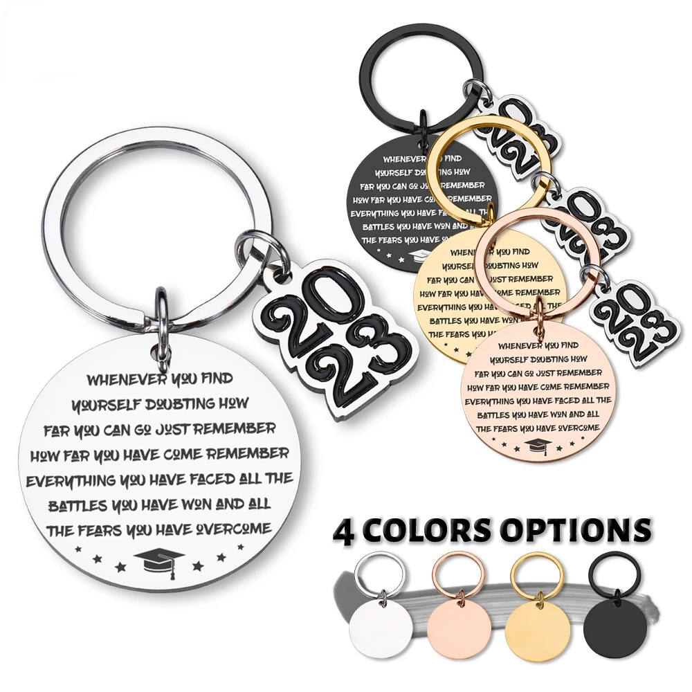

2023 Graduation Season Keychain Gifts Key Chain Gift for Friends Stainless Steel Keychains Graduation Key Chains Present