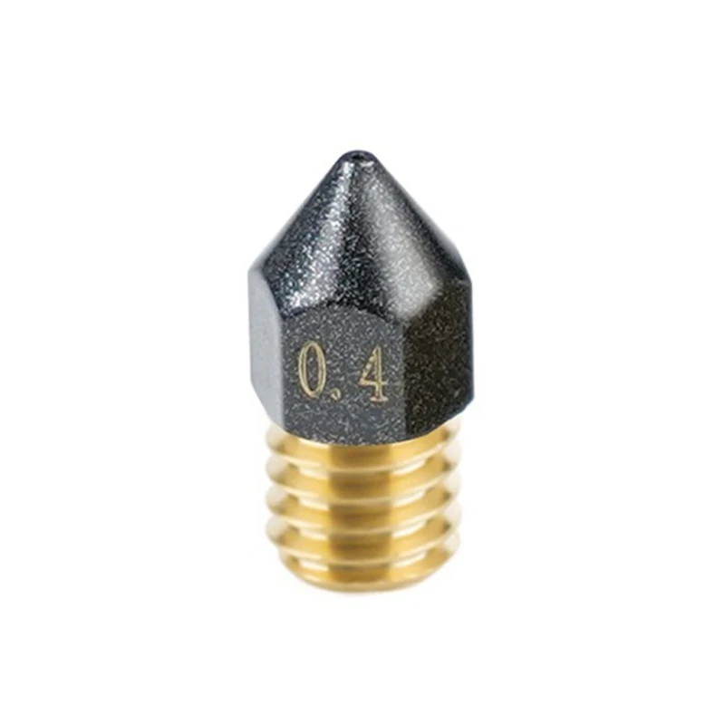 

Латунные сопла 0,4 мм, высокотемпературная заостренная износостойкая сопла с покрытием из ПТФЭ, износостойкая антипригарная сопла