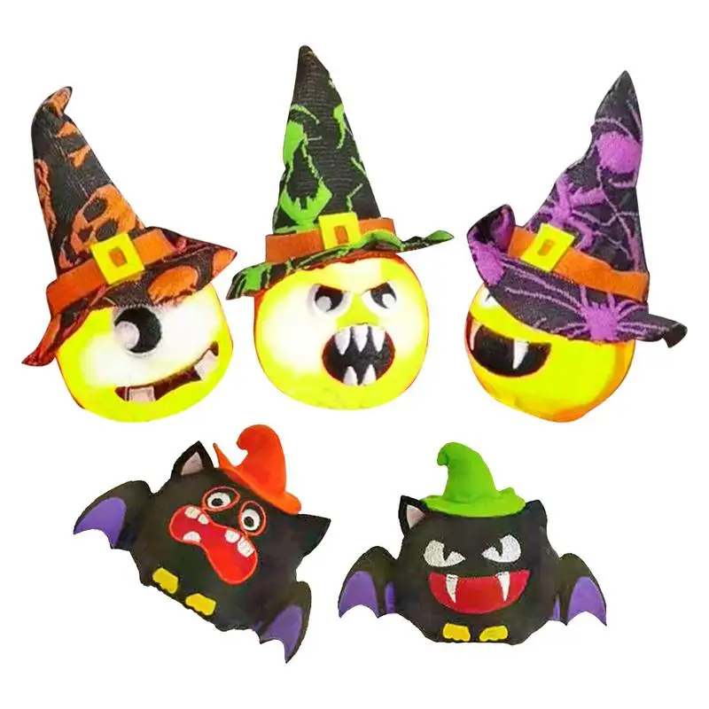 

Подвесные плюшевые украшения на Хэллоуин, 5 шт., плюшевые куклы на Хэллоуин, подвесные светодиодный Ной подсветкой, украшения для вечевечерние на Хэллоуин на батарейках