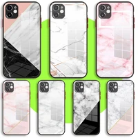 liquid tempered glass case for iphone 13 11 12 mini pro max xs xr x 7 8 6 plus se2 silicone cover fashion marble stone