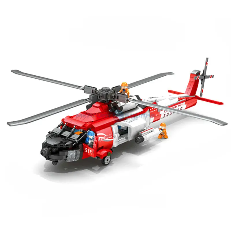 

Military Fighter Series HH-60J Guard Search Rescue Aircraft Model Bricks Army Weapon Plane Building Blocks Toy For Boy Gift