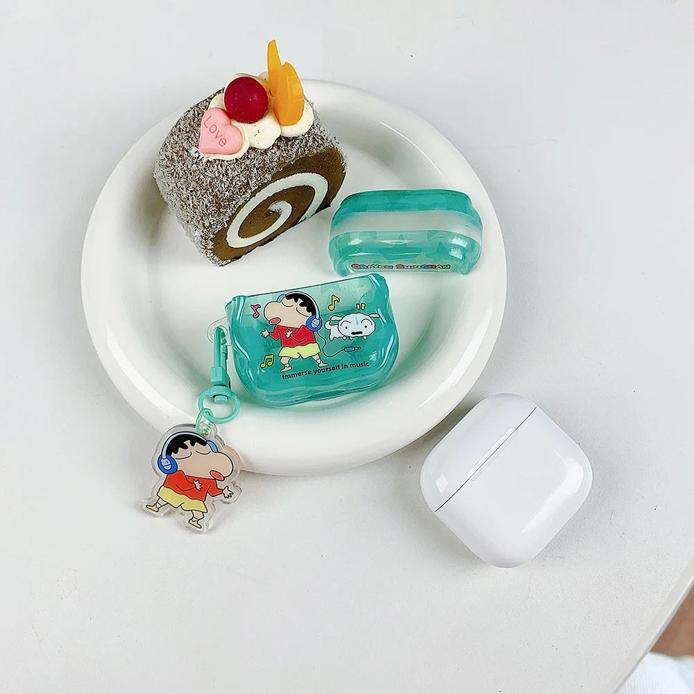 Фото Милый мультяшный аниме-чехол для наушников C-CrayonShin-chan для Airpods 4 2 3 1 Pro 3 2, защитный чехол для беспроводной Bluetooth-гарнитуры №5