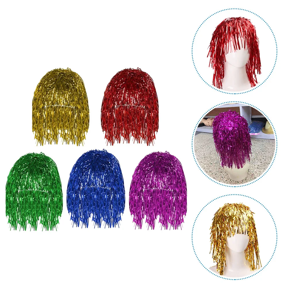 

Costume Hair Wigs Party Masquerade Fashionable Cosplay Charming Foil Tinsel Headdress Fake