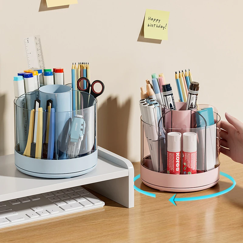 

Pen Holder Organizer For Desk Cosmetic Organizer 360 Degree Rotating Pencil Holder For Paint Brush Crayon Markers Pen Container