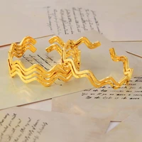 2021 hot vietnam sand gold pure copper 24k gold plating open bangle for women jewelry gift