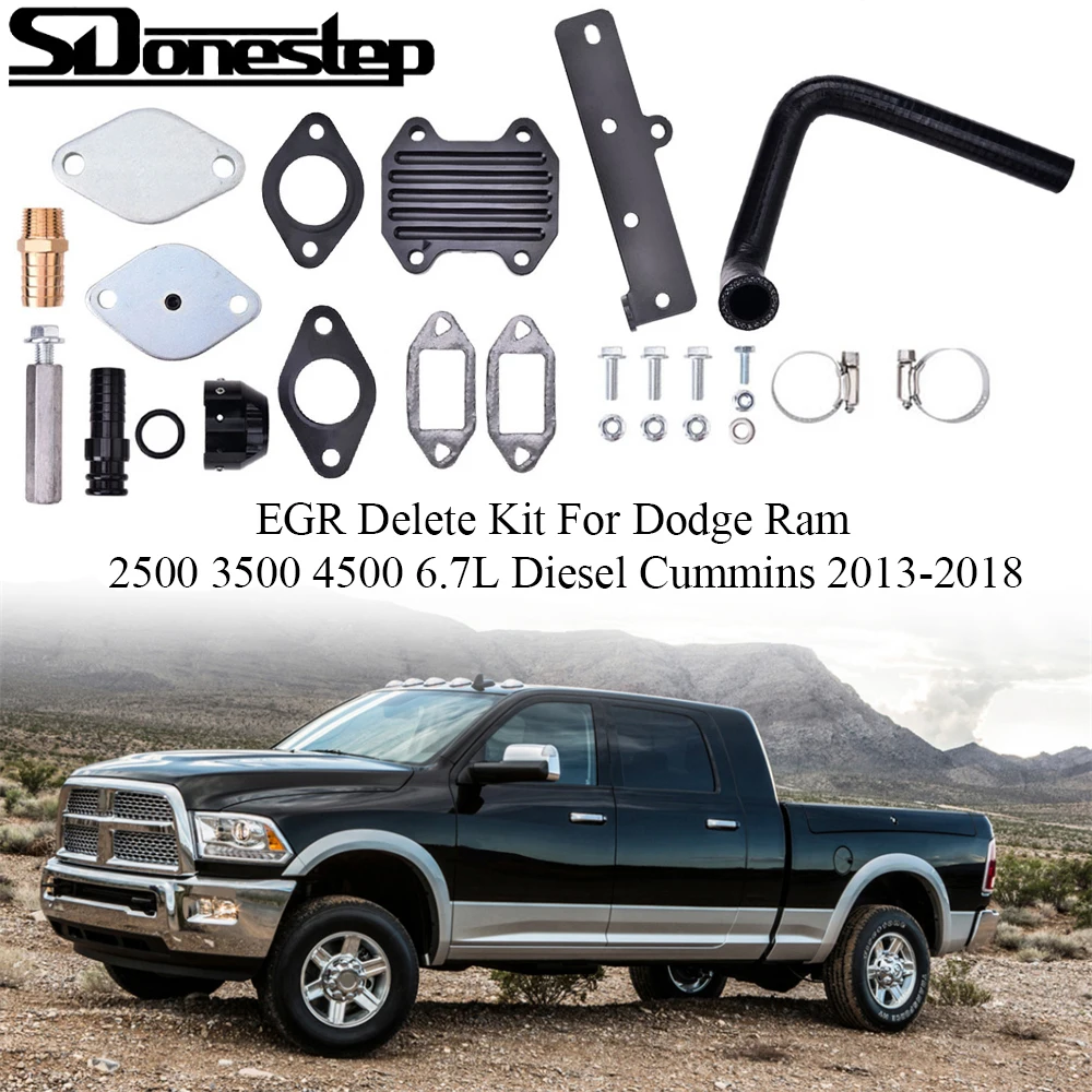 

SDonestep Cummins Diesel EGR Cooler Stainless Steel Kit for 2013 2014 2015 2016 2017 2018 Dodge Ram 2500 3500 4500 6.7L US Stock