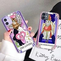 funny cartoon cat phone case for iphone 11 12 13 mini pro max 8 7 6 6s plus x 5 se 2020 xr xs case shell