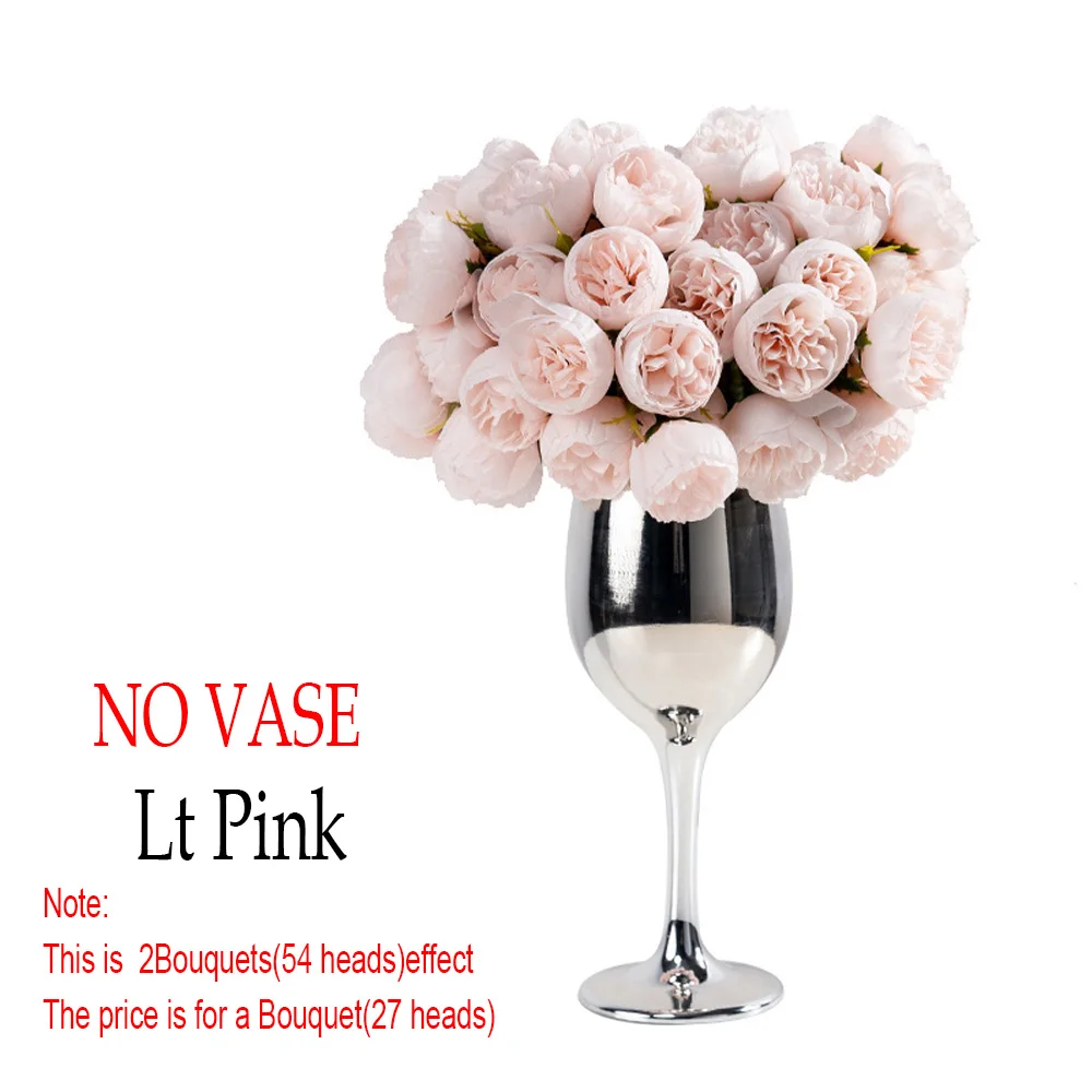 

27 головок пиона искусственные цветы для дома ваза DIY Декор невесты букет роз искусственный цветок свадебная вечеринка центральные украшения