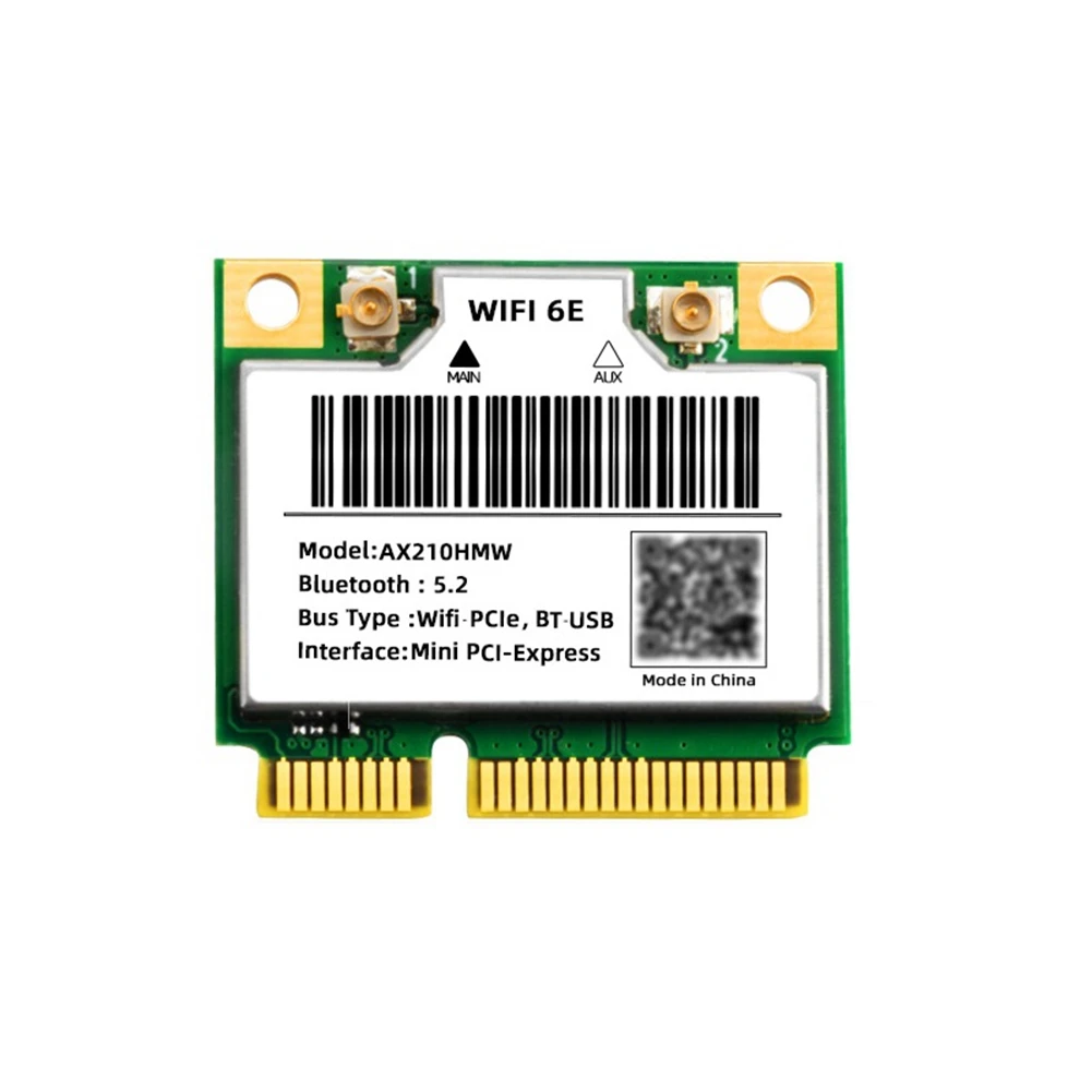 

WiFi 6E AX210HMW Mini PCIE WiFi 6 Wifi карта для AX210 5374 Мбит/с Bluetooth5.2 802.11Ax 2,4G/5G/6G WiFi6 беспроводной адаптер