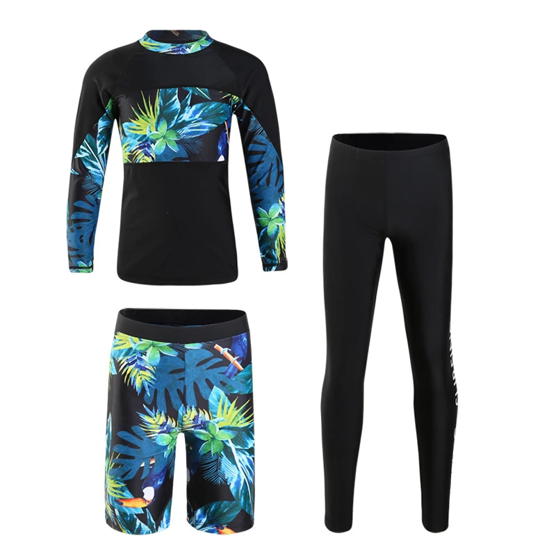 

Kids Toddler Baby Boys Swimsuit 3-4 Pieces Swimwear Sun UV Protection Bathing Suit Outfit Quick Dry Rash Guards Tops & Bottoms