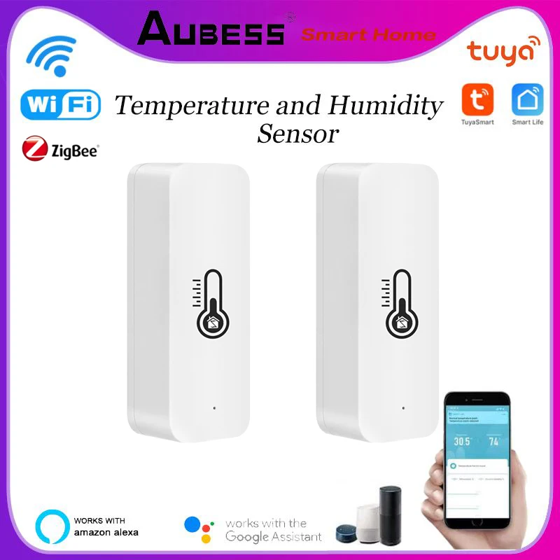 

Tuya Smart Wifi ZigBee Temperature And Humidity Sensor Indoor Hygrometer Thermometer Controller Monitoring For Alexa Google Home