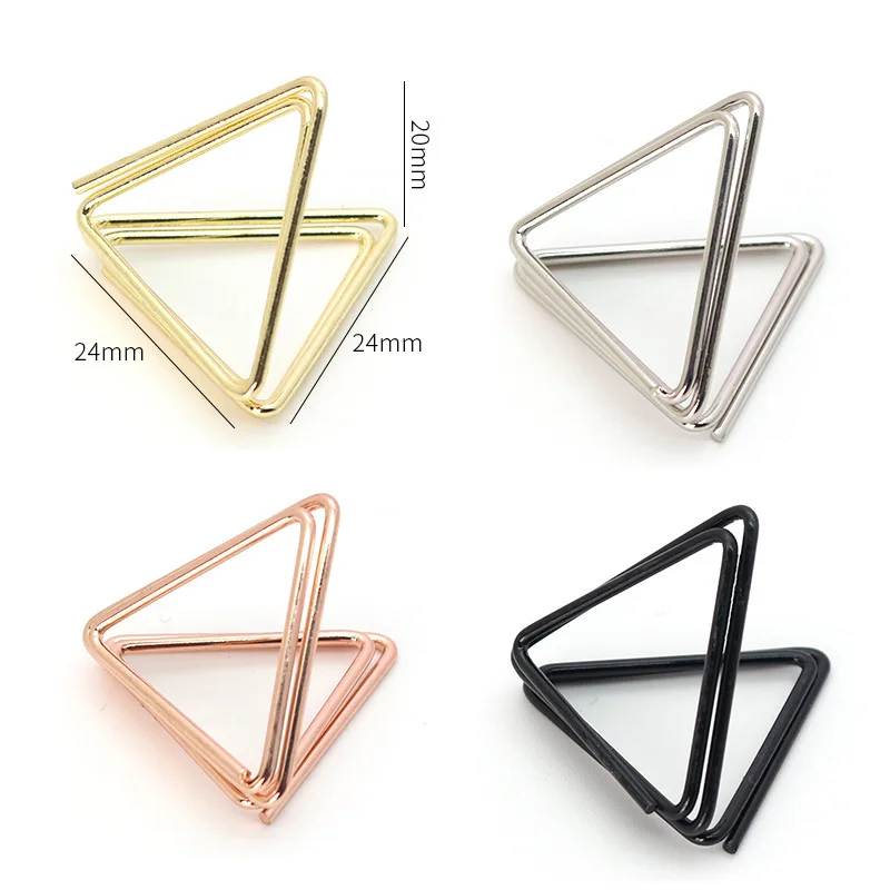 

200 PCS Place Card Holders Triangle Wedding Table Number Holders Photo Stand Clips for Party Office Desk Name Wholesale XB