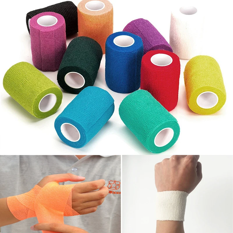 

a4.5m*5cm Fitness Weightlifting Self Adhesive Ankle Finger Muscles Care Elastic Medical Bandage Dressing Tape Wrist Support