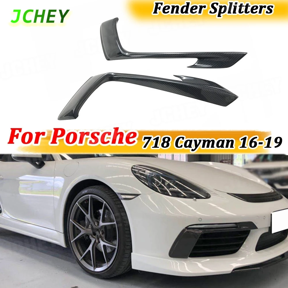 JCHEY передняя противотуманная фара плавник Canards из сухого углеродного волокна