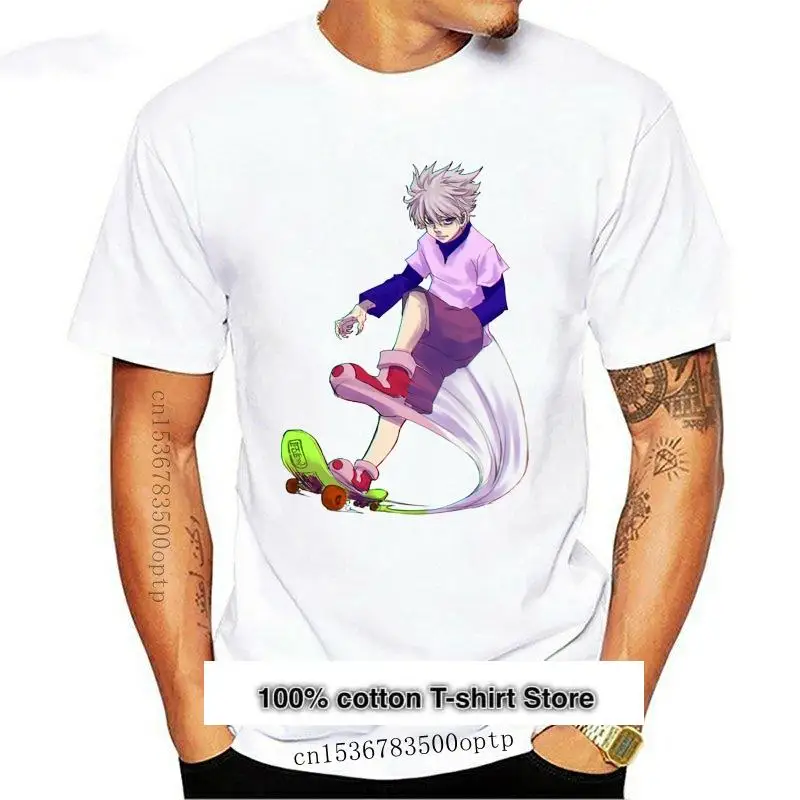 

Camiseta с принтом Hunter X Hunter Gon для мужчин, camisa de Hip-Hop, Killua Zoldyck Hisoka, nueva