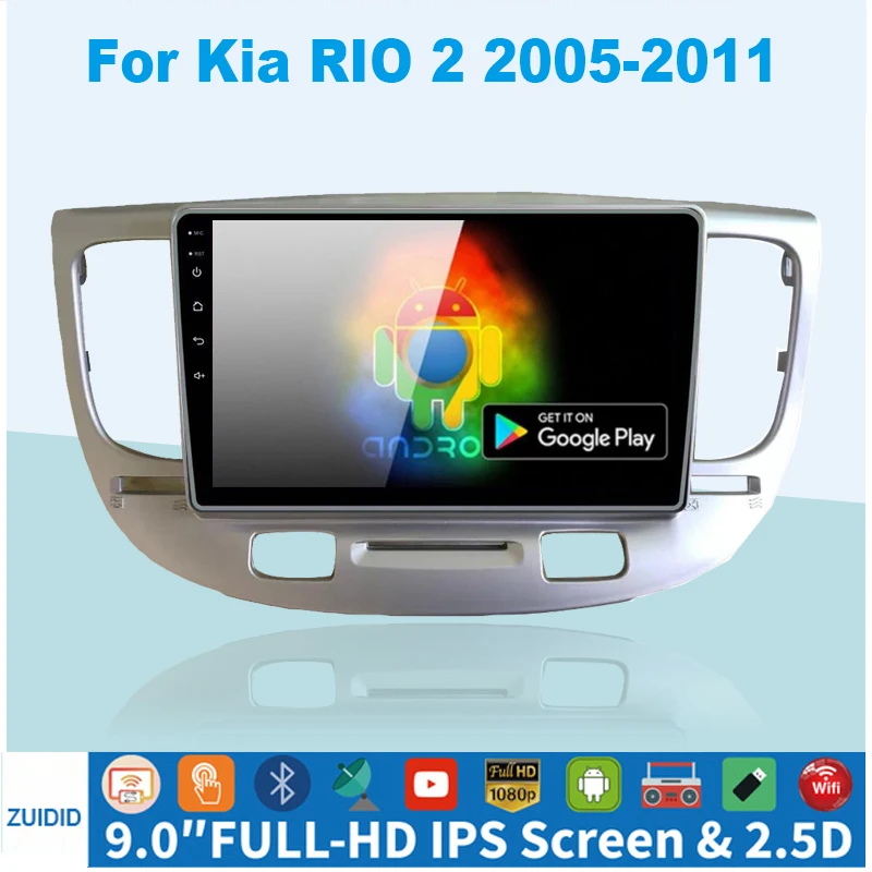 $552.00 For Kia RIO 2 RIO2 2005 - 2011 Car Radio Multimedia video player for Kia RIO 2 GPS No 2 din Android 10.0 Bluetooth WIFI 2G+32G
