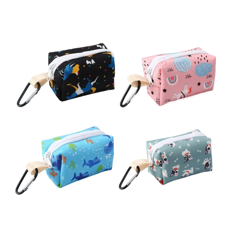 

Q0KF Dog Pickup Bags Dog Poop Waste Bag Holder Portable Bag Dispenser for Outdoor