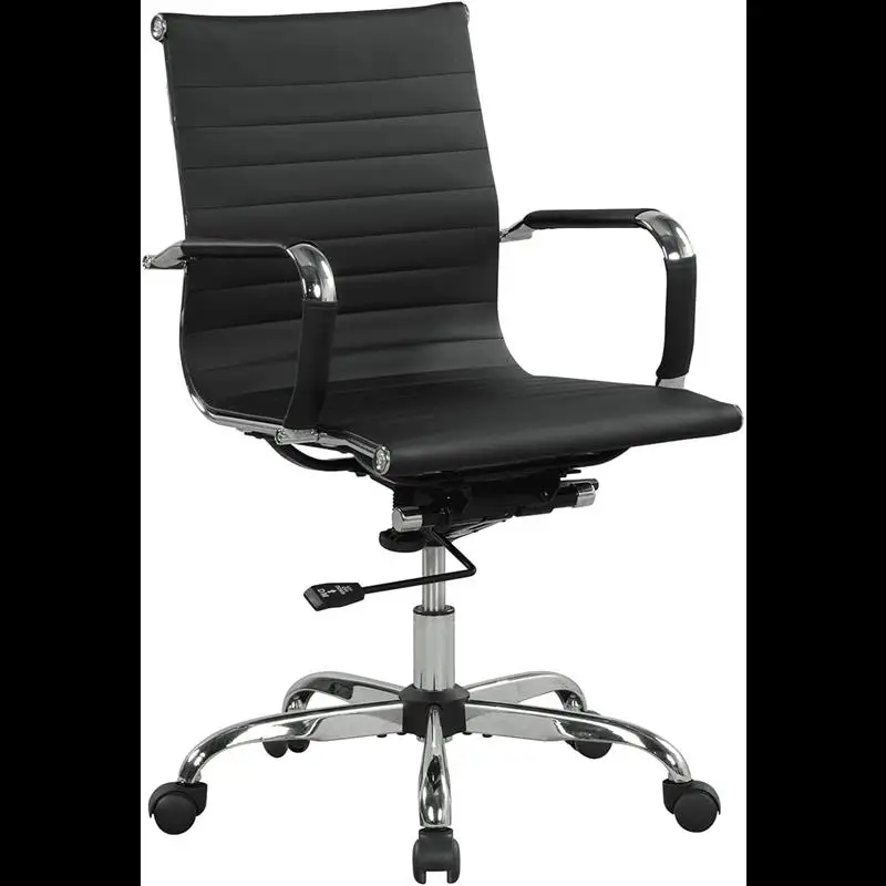 

Офисное кресло VHPVHP, рабочее кресло, черные чертежные стулья, спинка, ПУ, регулируемая высота (черный)