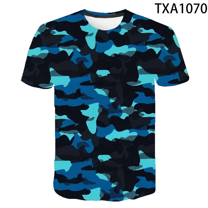 

Summer Camouflage 3D T Shirts Casual Men Women Children Fashion Short Sleeve Boy girl Kids Printed T-shirt Interesting Tops Tee