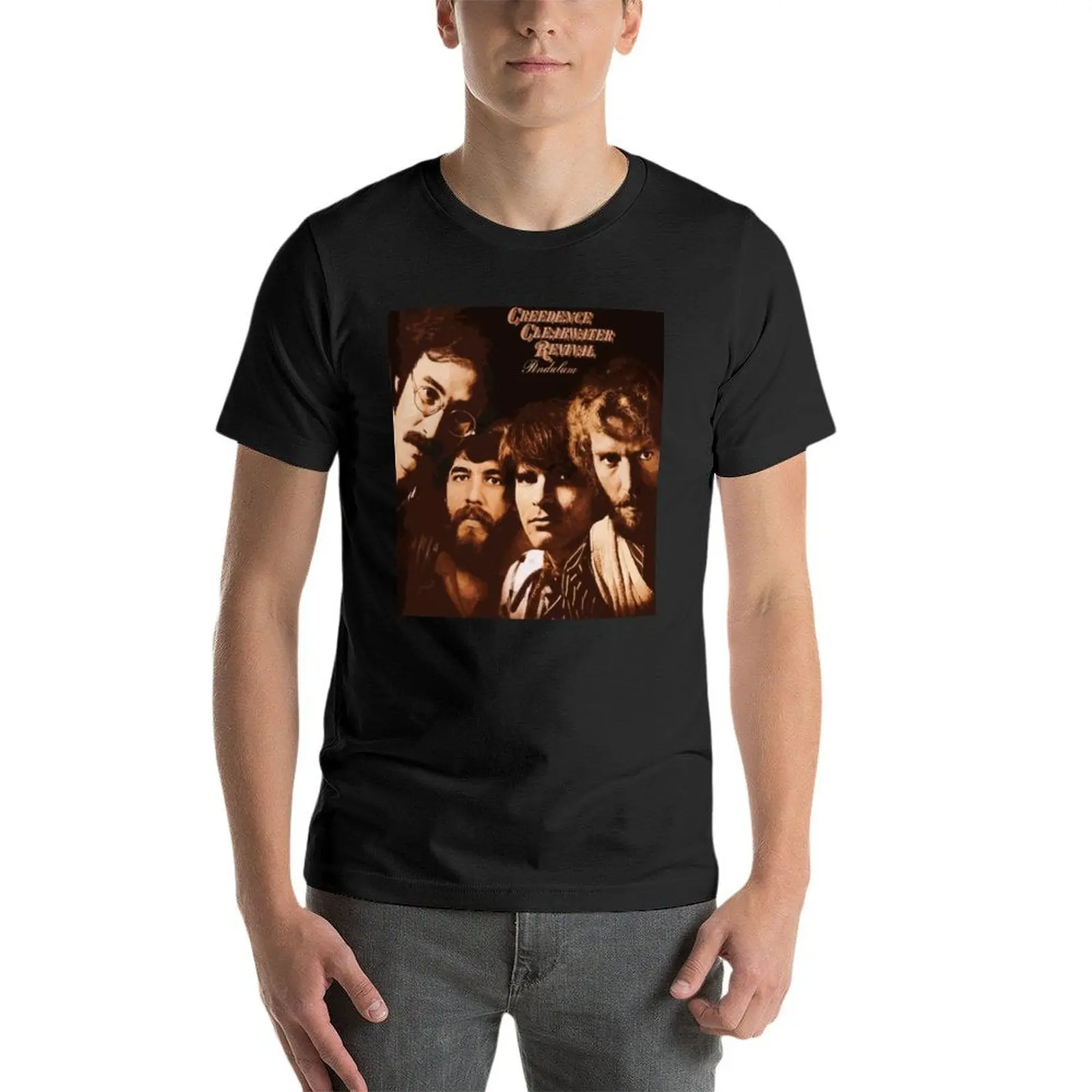 

Creedence Clearwater Revival Pendulum Album Oversize Tshirt Brand Men Clothing 100% Cotton Streetwear Large Size Tops Tee