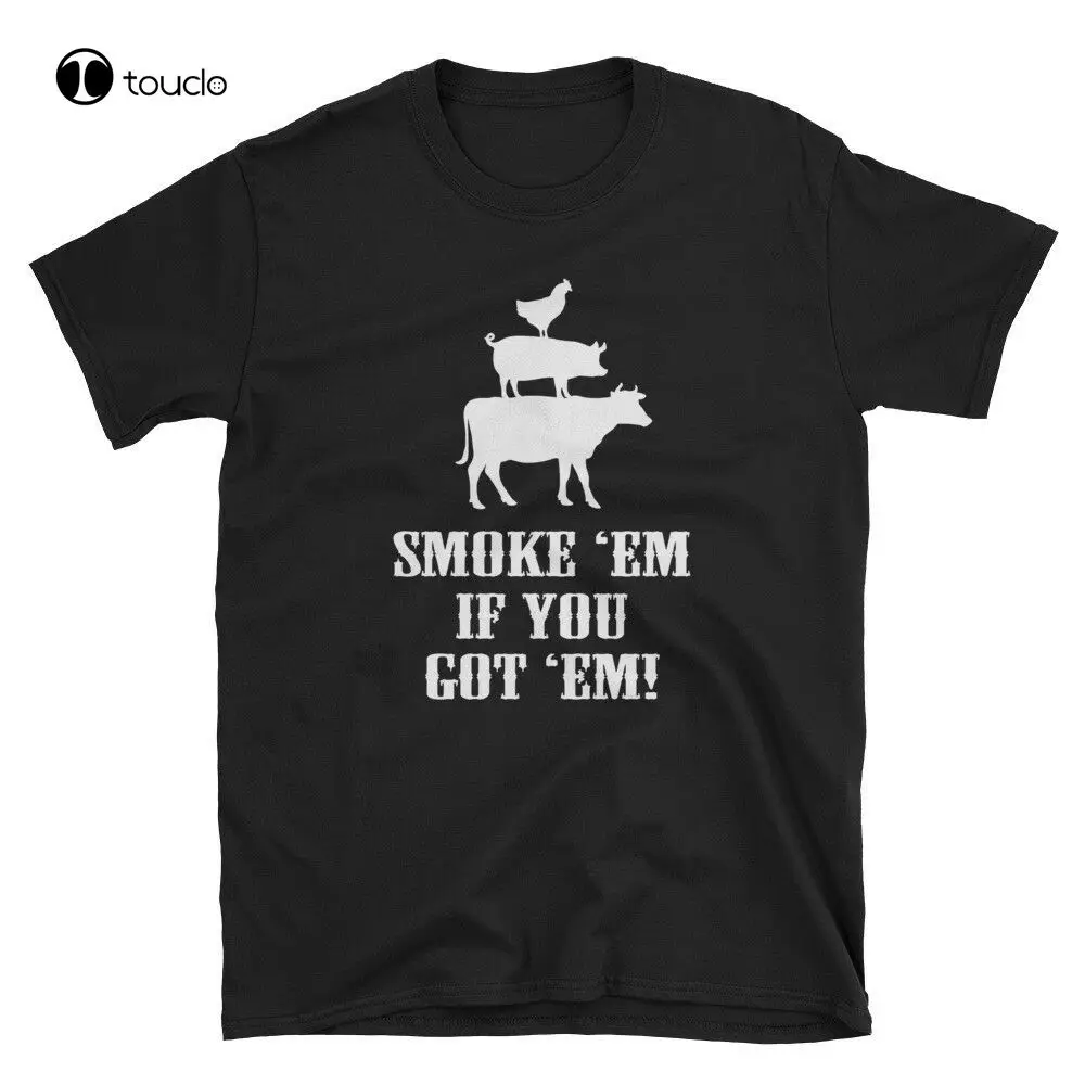 

Funny Bbq Tshirt Men Grilling Smoking Meat Smoker Gift Size 5Xl Cotton Tee Shirt Unisex