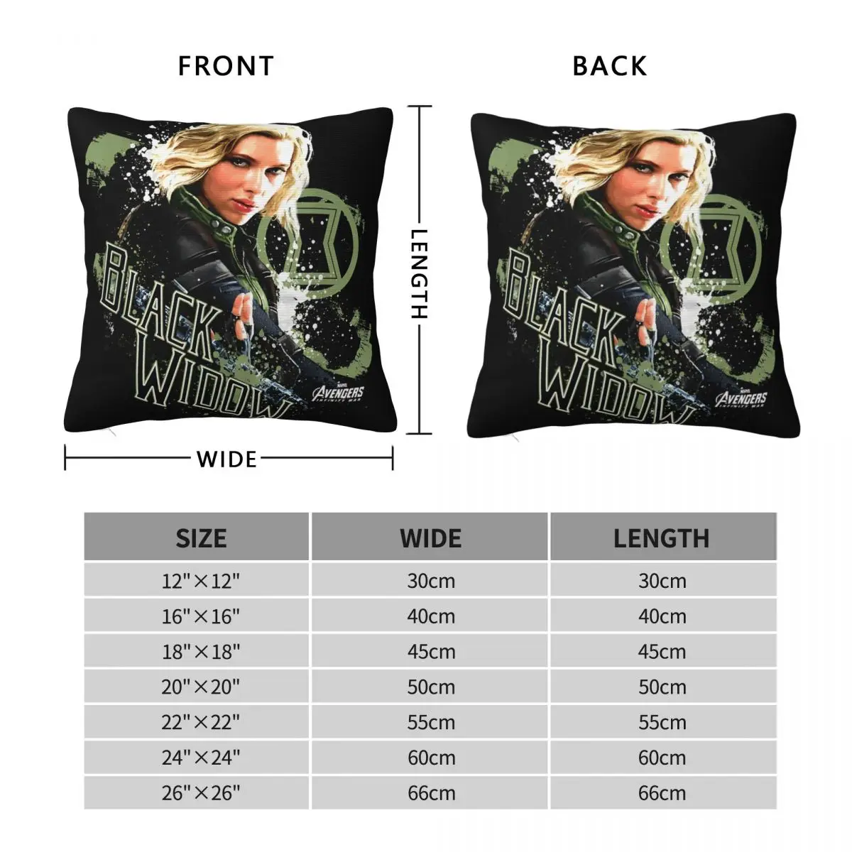 Marvel Black Widow Pain Splat графическая наволочка квадратная модные наволочки для дивана