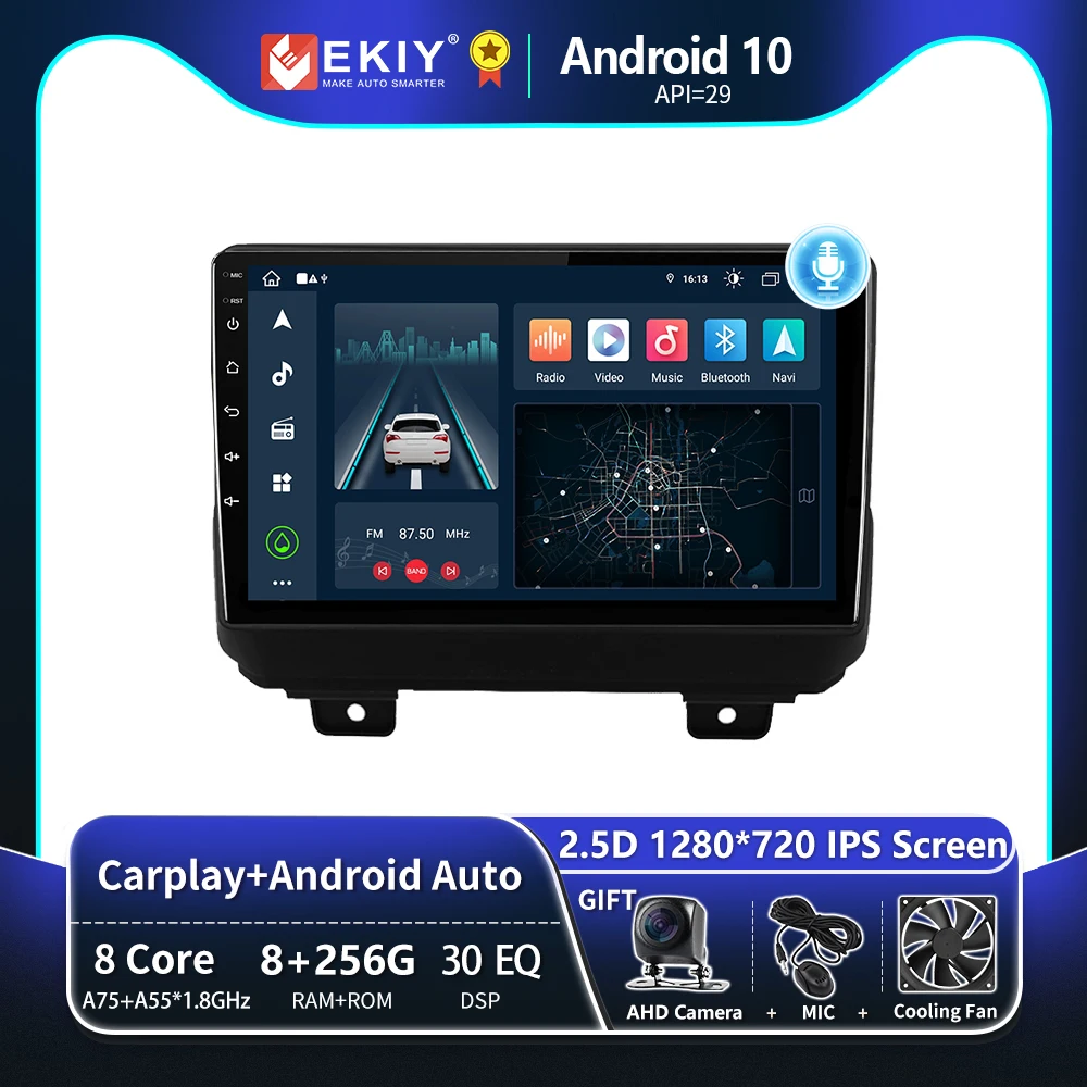 

EKIY T8 8G 256G For Jeep Wrangler 4 JL 2018 2019 Car Radio Multimedia Video Player Android Auto Navigation GPS No 2 Din 2din DVD
