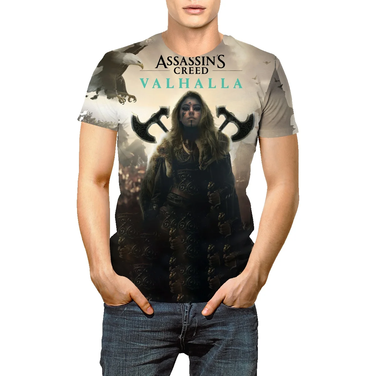 

Футболка с коротким рукавом и принтом «Assassin's Creed»