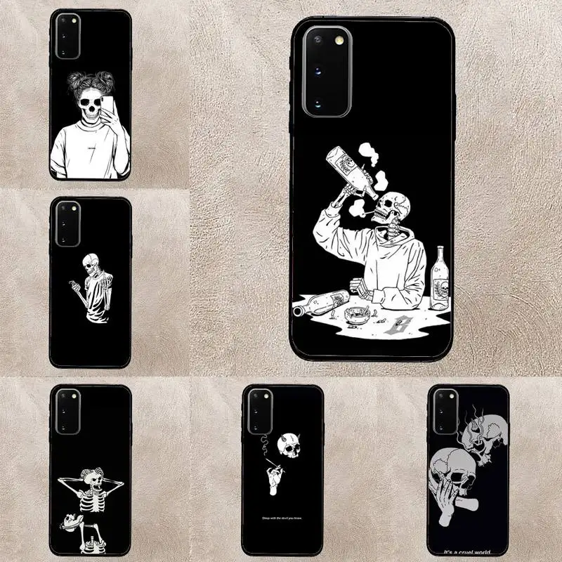 

Smile Skeleton Devil Phone Case For Huawei Honor 10Lite 10i 20 8x 10 Funda 9lite 9xpro Back Coque