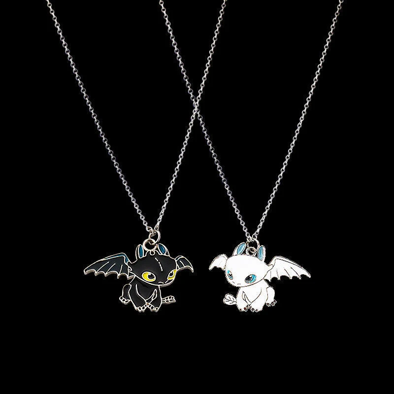 

Dragon Pendant Necklace for Women Men 2022 Vintage Fashion Cross Chain Jewelry Anime Accessories Cartoon Male Collar Goth Couple