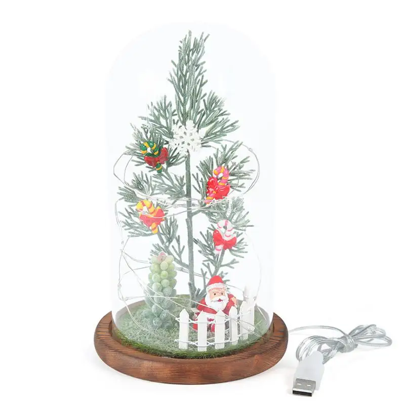

1 pc Glass Dome Light Romantic LED Christmas Theme Night Lamp Gift Party Supplies for Birthday Festival
