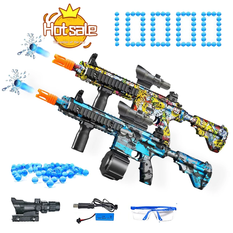 

M416 Электрический гелевый Пистолет Бластер для страйкбола, брызговик, гелевые игрушки, Пейнтбольный пистолет, оружие CS Fighting, уличная игра дл...