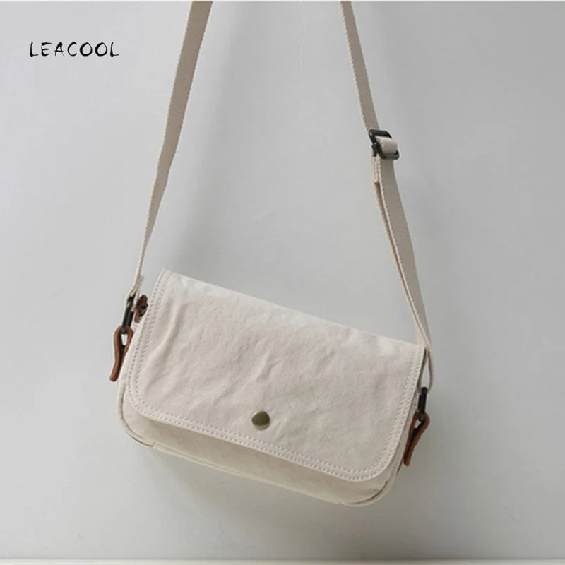 

Холщовая женская сумка через плечо LEACOOL, повседневные сумки-мессенджеры для студенток, винтажные дамские сумочки для телефона, сумка на плечо