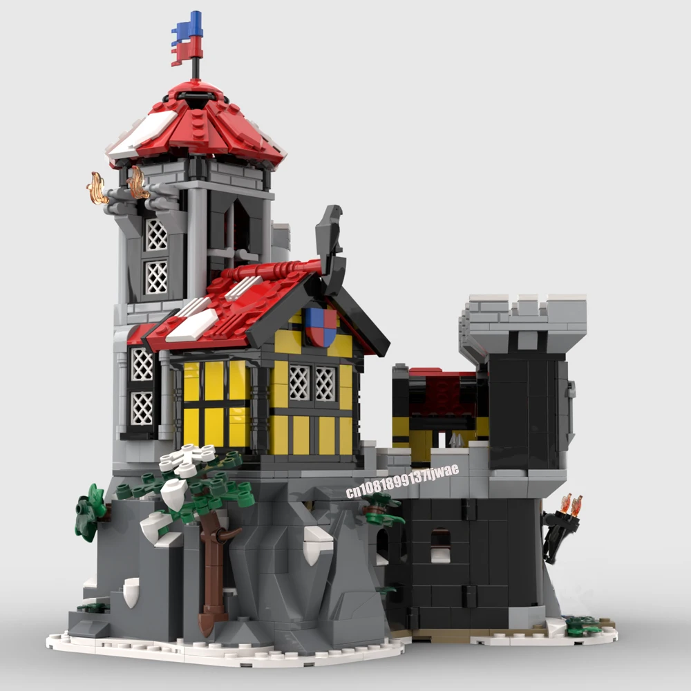 Новинка 1216 шт. Европейский средневековый уличный вид Дракон Рыцари замок DIY