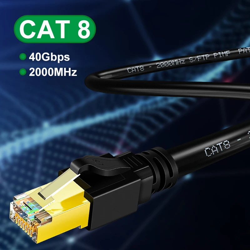 

6767DL no.2tomtive Ethernet кабель Rj45 Cat7 Cat8 Lan кабель Dubbel afgescherкруглого сечения 8 7 40 Гбит/с 2000 МГц сетевой шнур voor