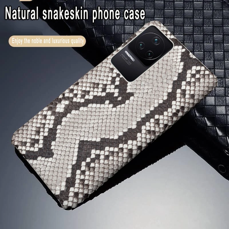 

funde Genuine Snake Leather phone Case for xiaomi redmi K60E K60 K50 K40 K30 K20 Pro k30 K50 Ultra Back cover cases