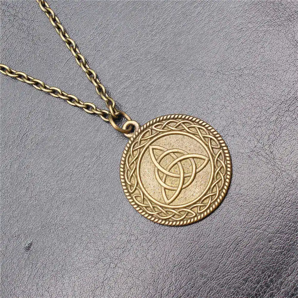 Двухсторонняя круглая цепочка с тремя узлами для мужчин 1 шт. винтажные ювелирные