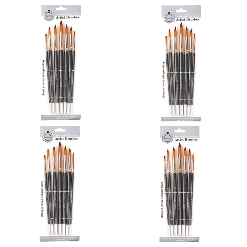 

Watercolor Acrylic Paint Brushes,Artist Paintbrushes for Body Face Rock Canvas