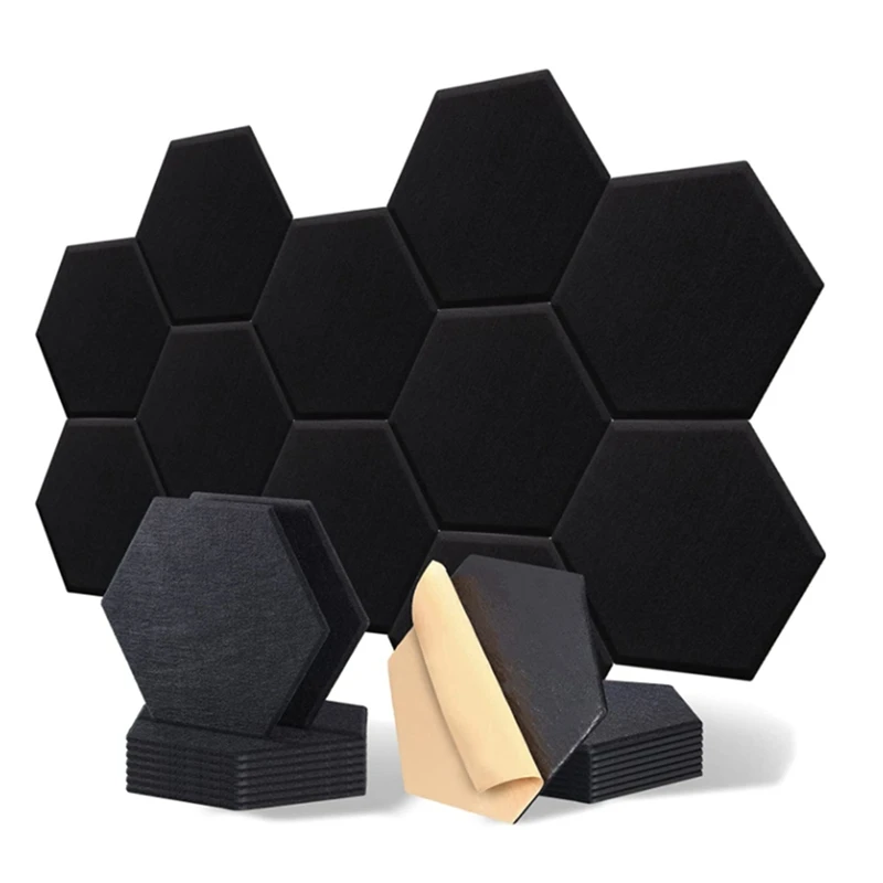 

18 Pack Acoustic Panel Hexagon Sound Insulation Foam Wall Panels Self-Adhesive Acoustic Panel,For Recording Studio,Etc