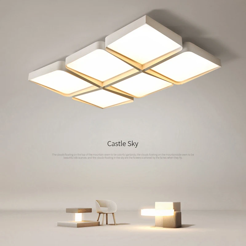 Modern Minimalist Living Room Ceiling Lights Atmospheric Geo
