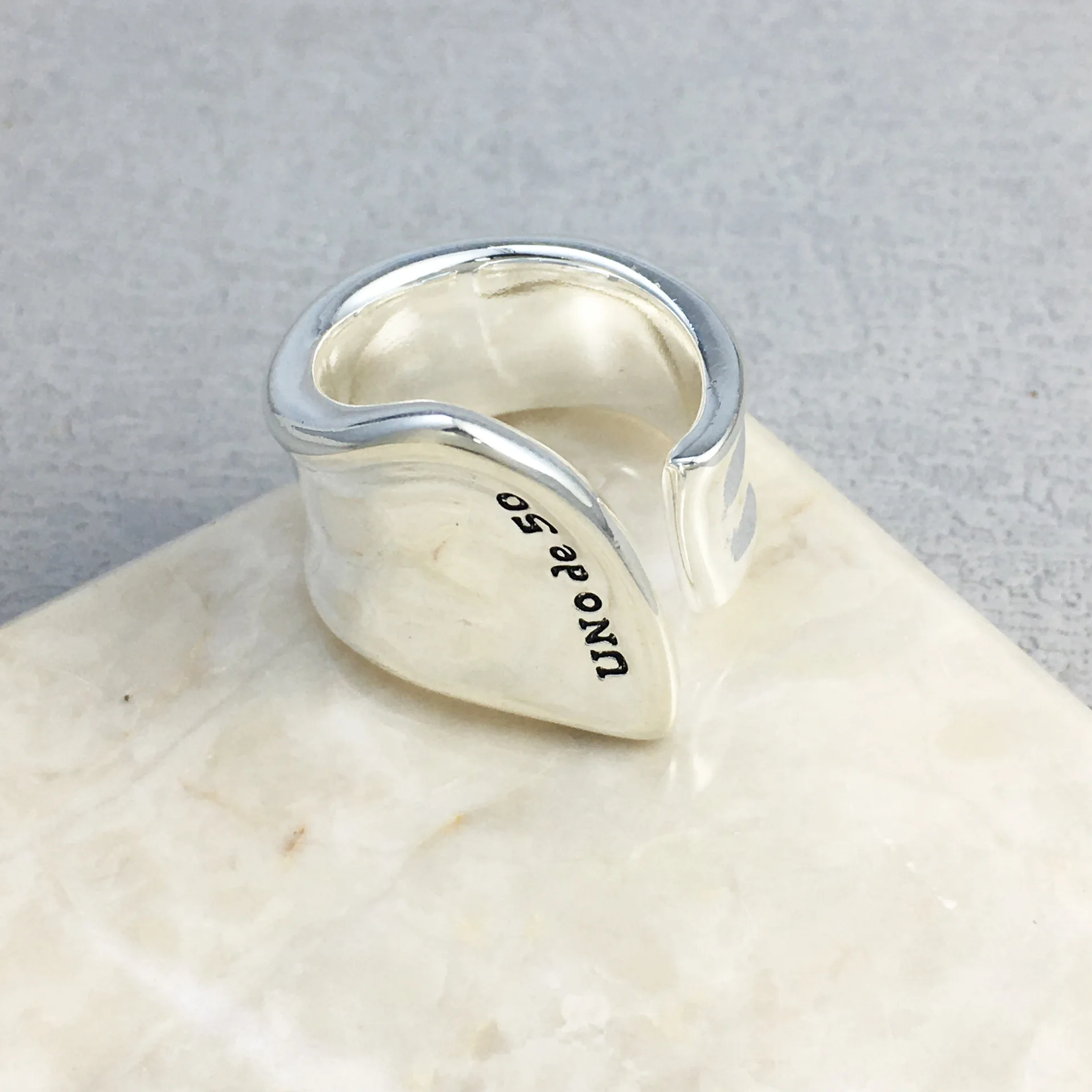 Испания UNOde50 la Grieta минималистское серебряное кольцо легкая роскошь модное