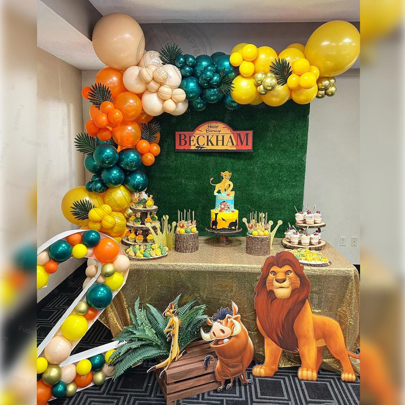 Disney Lion King Balloons Garland Arch Kit Age 1-9 Safari Jungle Animals Pet Zoo Simba Foil Ballons Birthday Party Decorations