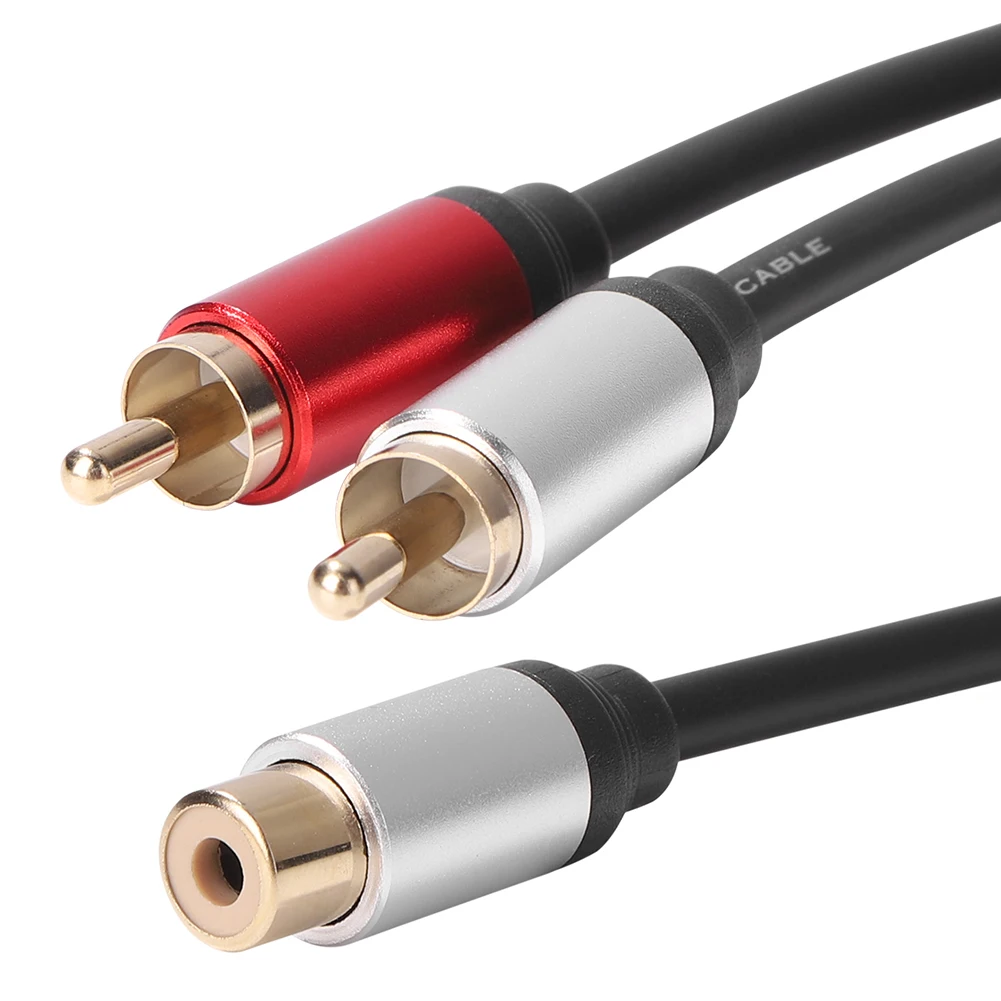 Штекер аудиокабеля шнур Aux кабель RCA Женский к 2RCA разветвитель в форме Y