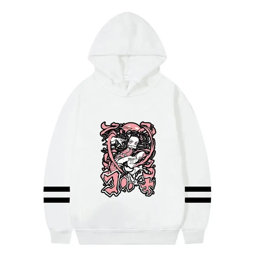 Devil Hunter Hoodie Kamado Nezuko Pattern Printed Sweatshirt Men's and Women's Streetwear Harajuku Couple Shirt Top