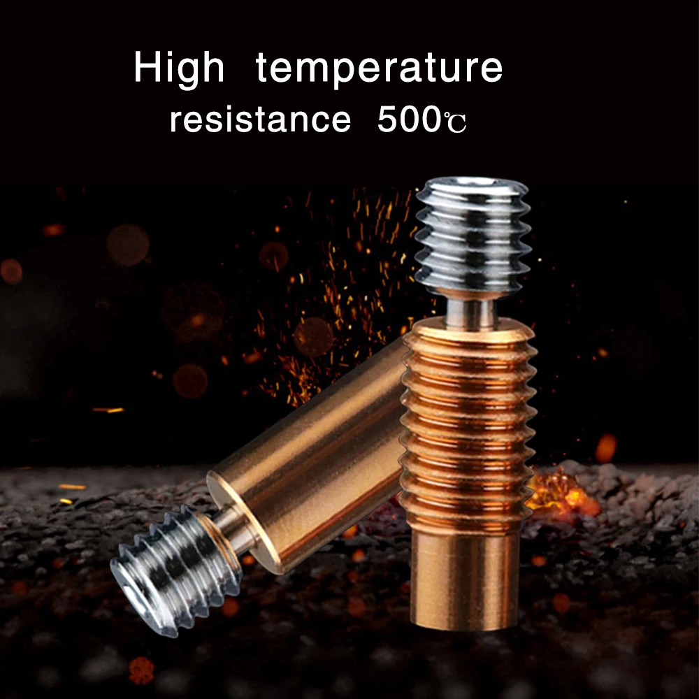 

V6 throat Titanium Alloy Metal Heatbreak For E3D V6 HOTEND Heater Block For Prusa i3 MK3 Break 1.75MM Filament Smooth