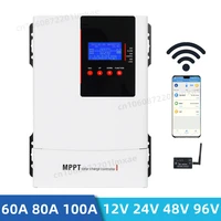 12V 24V 48V 96V MPPT Solar Charge Controller 100A 80A 60A 40A PV Regulator RS485 WiFi APP Monitor For Lifepo4 Lead-acid Battery