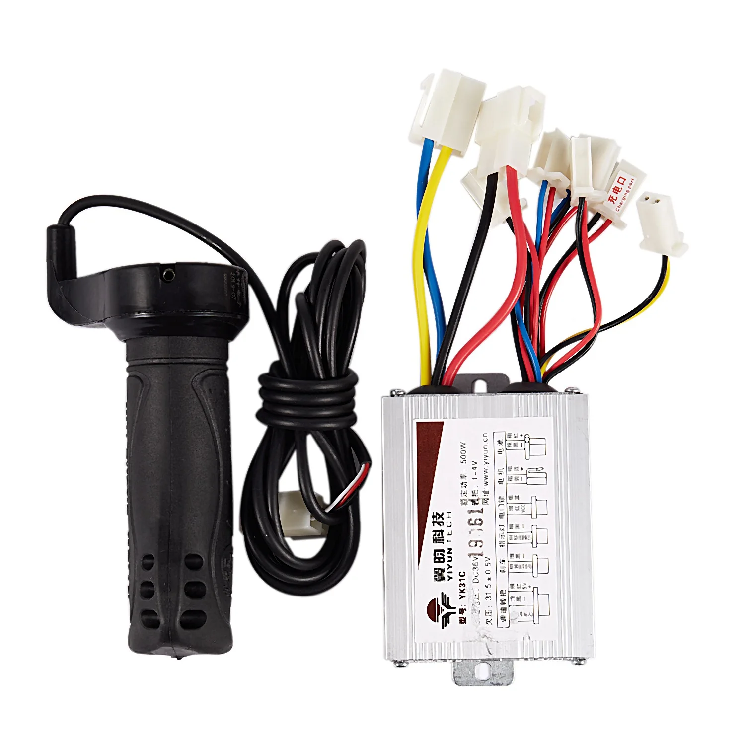 

36V 500W Electric Bicycle Brushed Speed Controller & Throttle Grip Set for Electric Bicycle Scooter E-Bike Motor