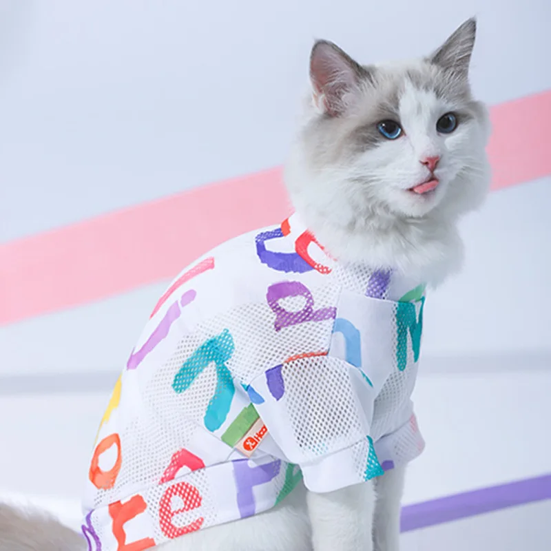 

Женская одежда, милая жилетка с защитой от выпадения волос, тонкая дышащая летняя одежда для домашних животных Bomei