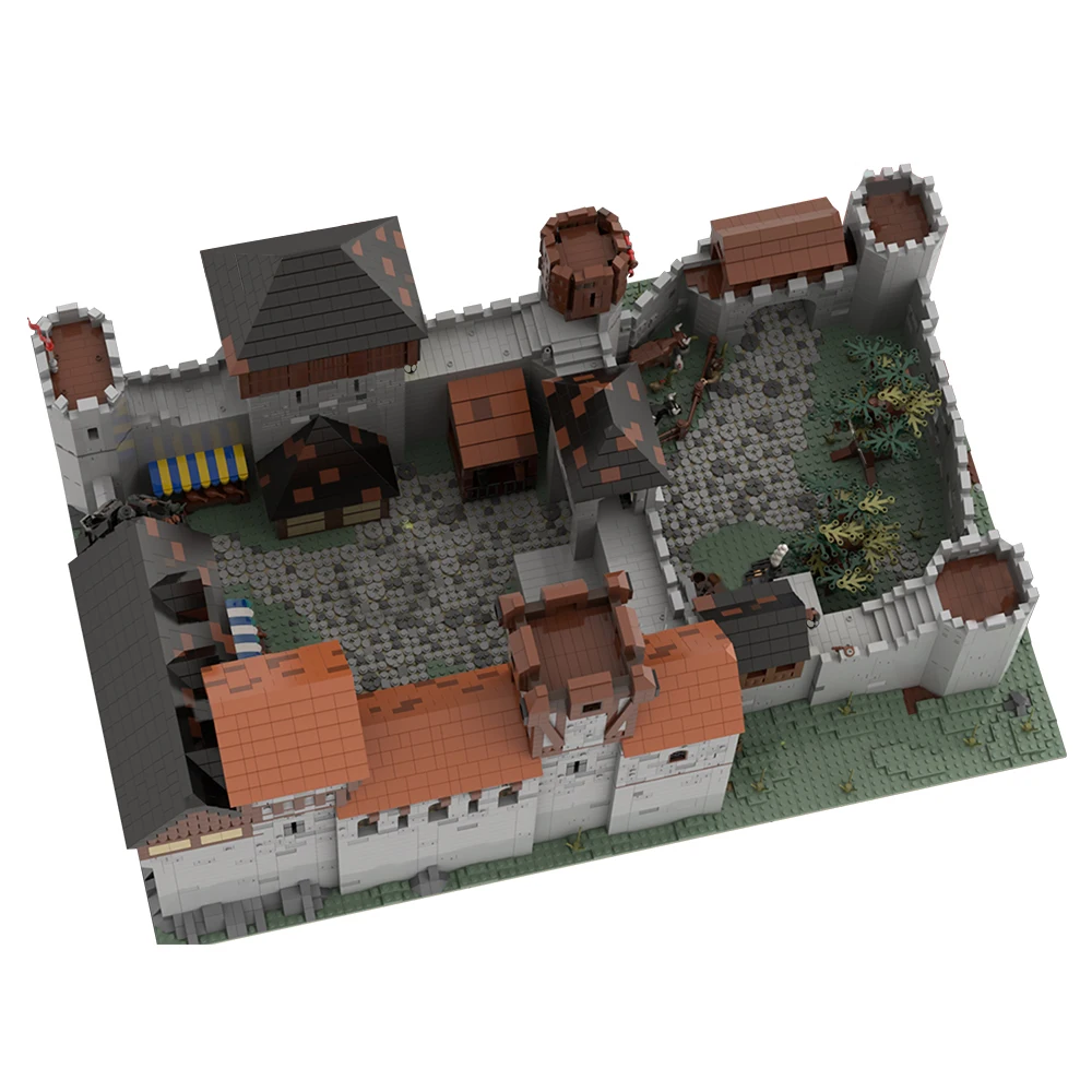 

MOC Medieval Royal Castle Building Block Kit MOC-77471 Hous Architecture Construction Playset Brick Model DIY Kid Toy Gift
